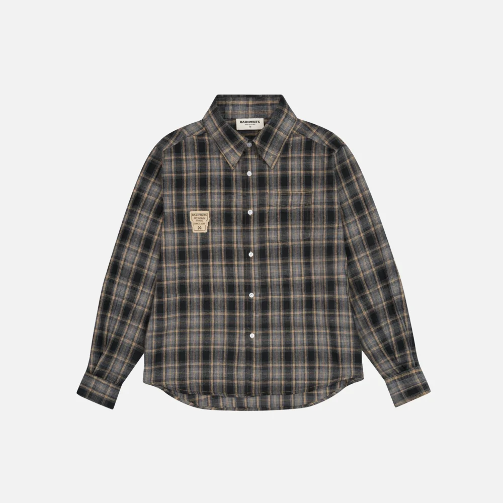 Checked Flannel Shirt "Rust Grid" SH335