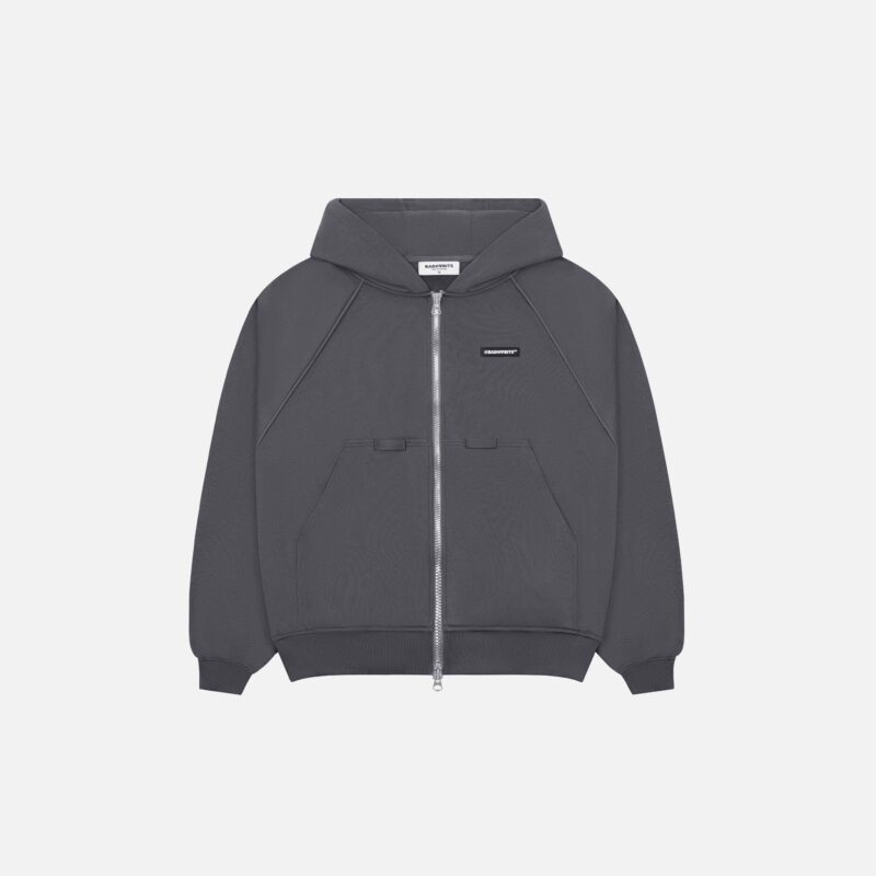 Grey Zip Hoodie 