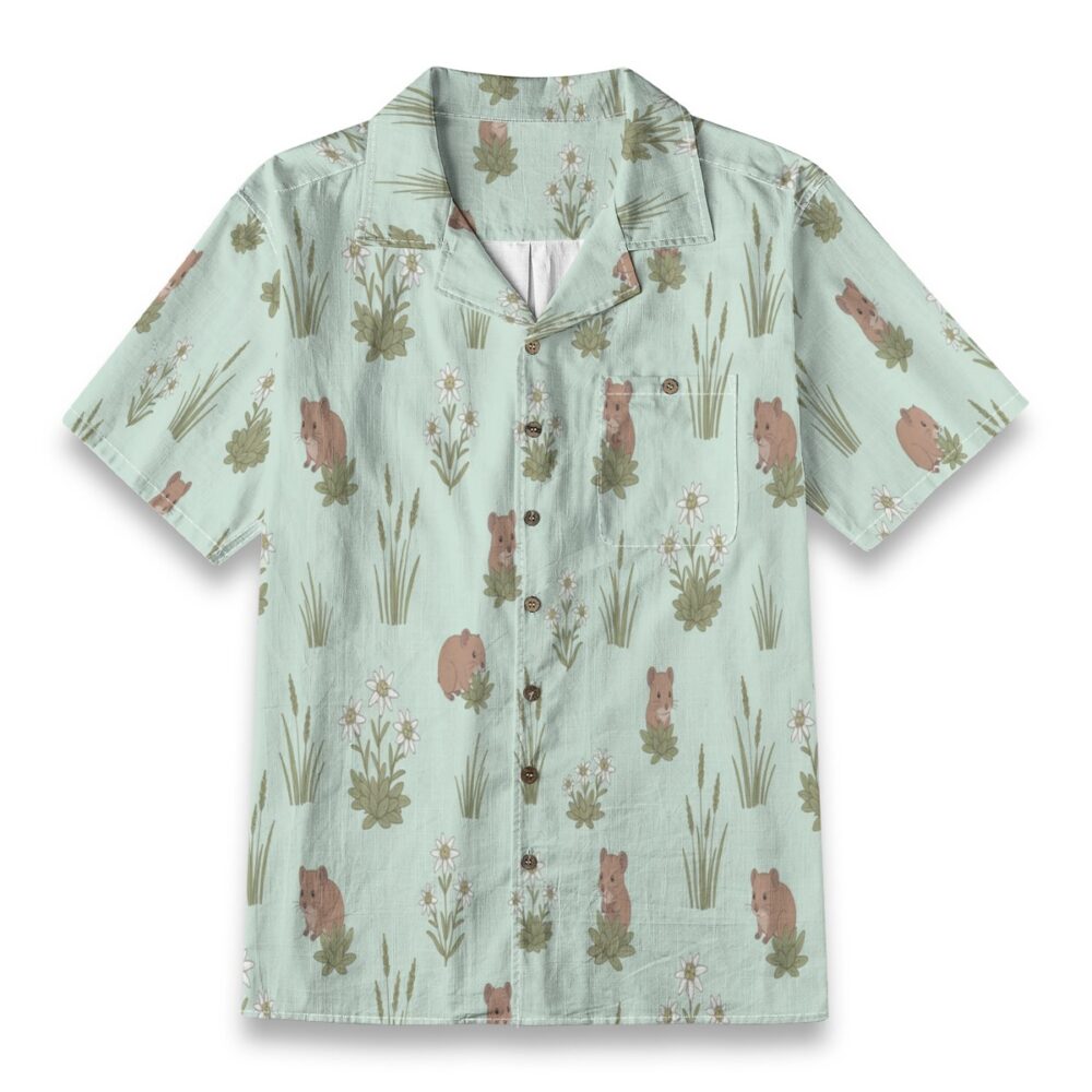 Pika Alpine Meadow Soft Mint Beach Shirt