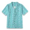 Aqua Surge Lines Bright Ocean Summer Shirt
