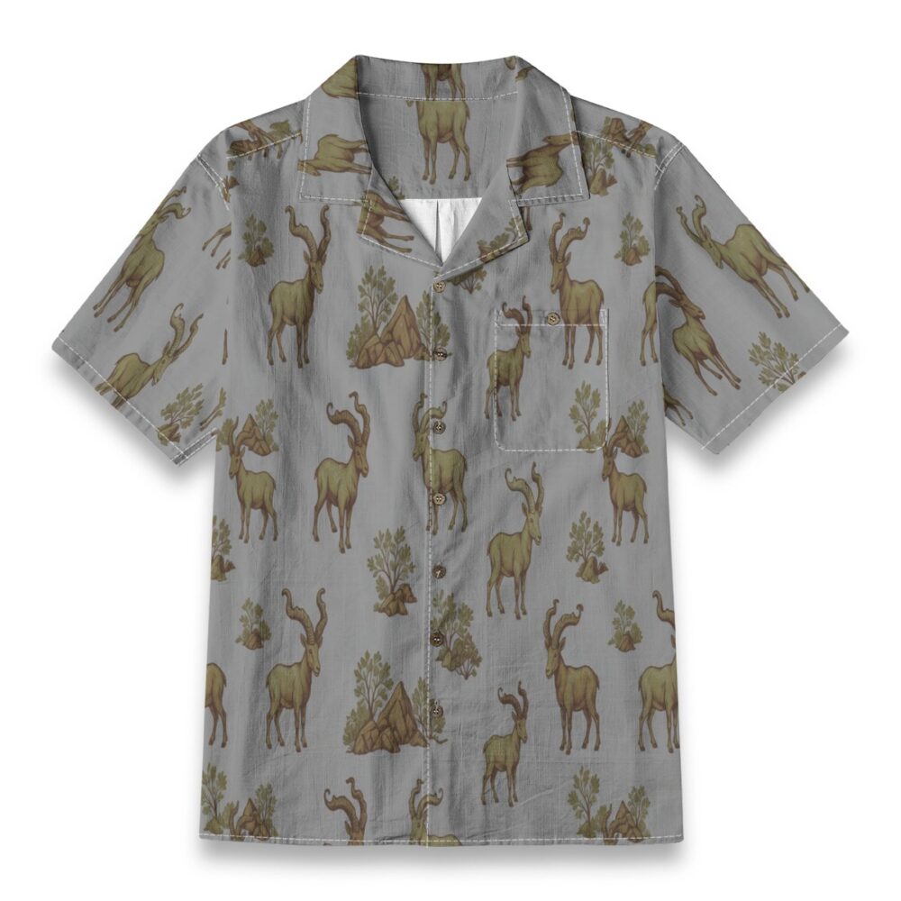 Markhor Mountain Horn Pattern Resort Shirt