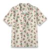 Arbutus Berry Cream Floral Hawaiian Shirt