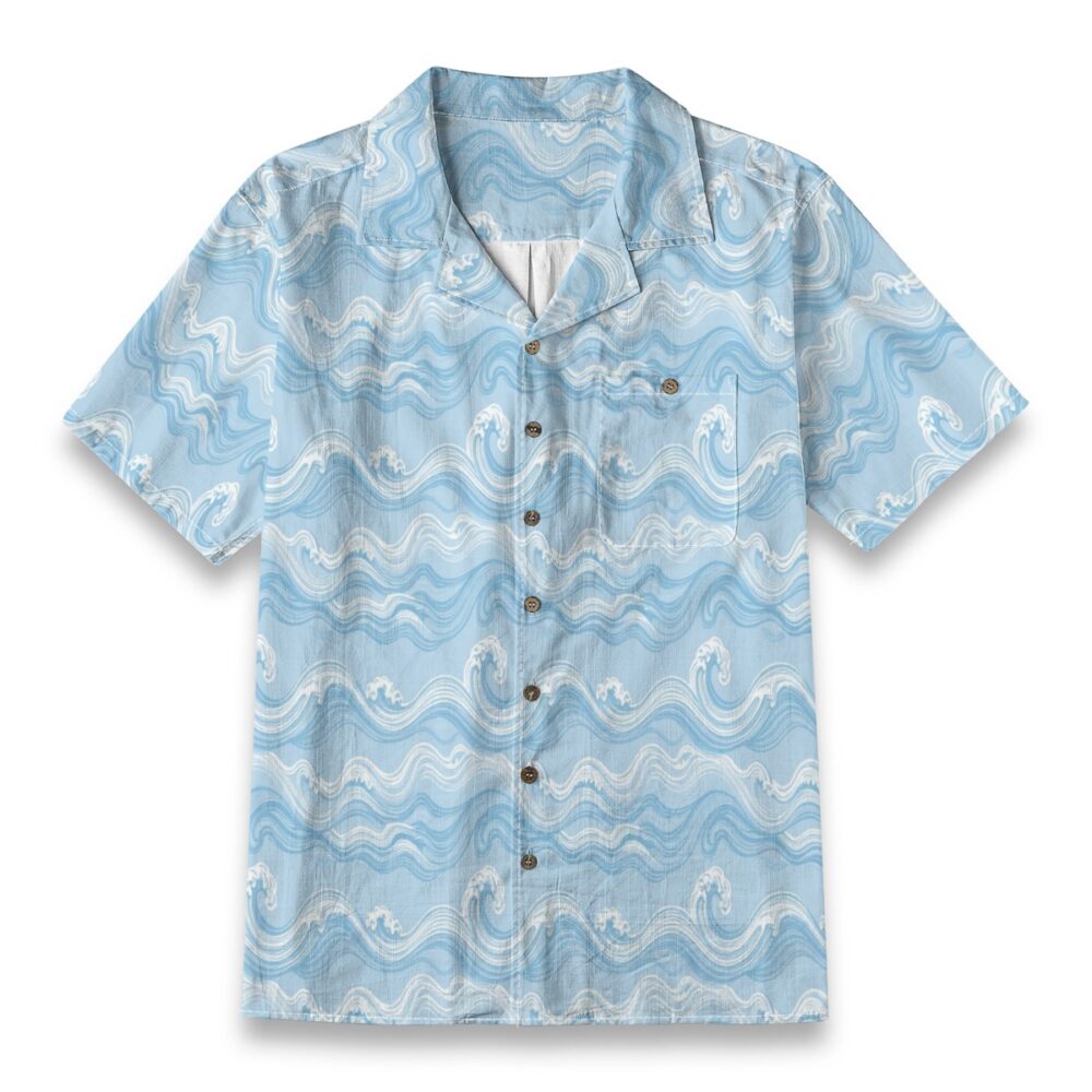 Coastal Wave Threads Soft Ocean Beach Shirt