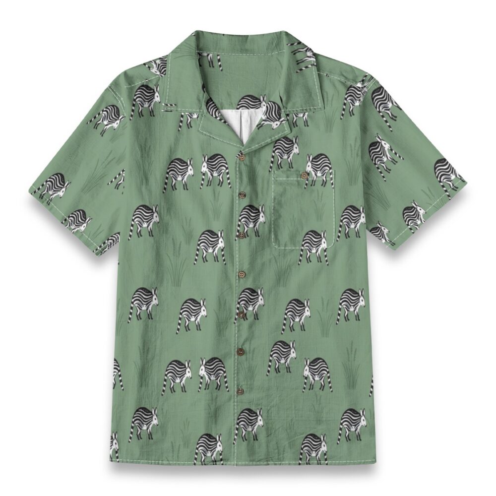 Zorilla Stripe Wild Grass Tropical Shirt
