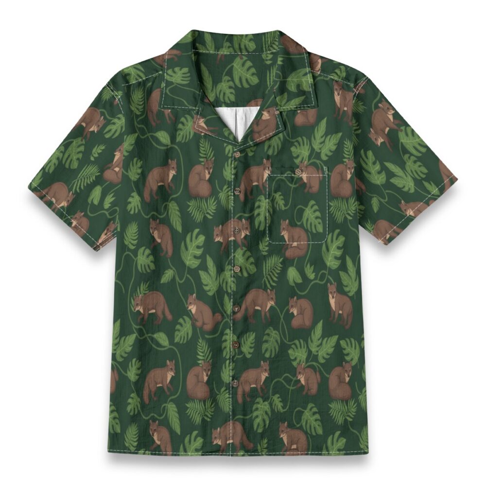 Tayra Jungle Vine Deep Green Hawaiian Shirt
