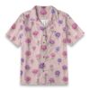 Godetia Pink Garden Soft Floral Resort Shirt