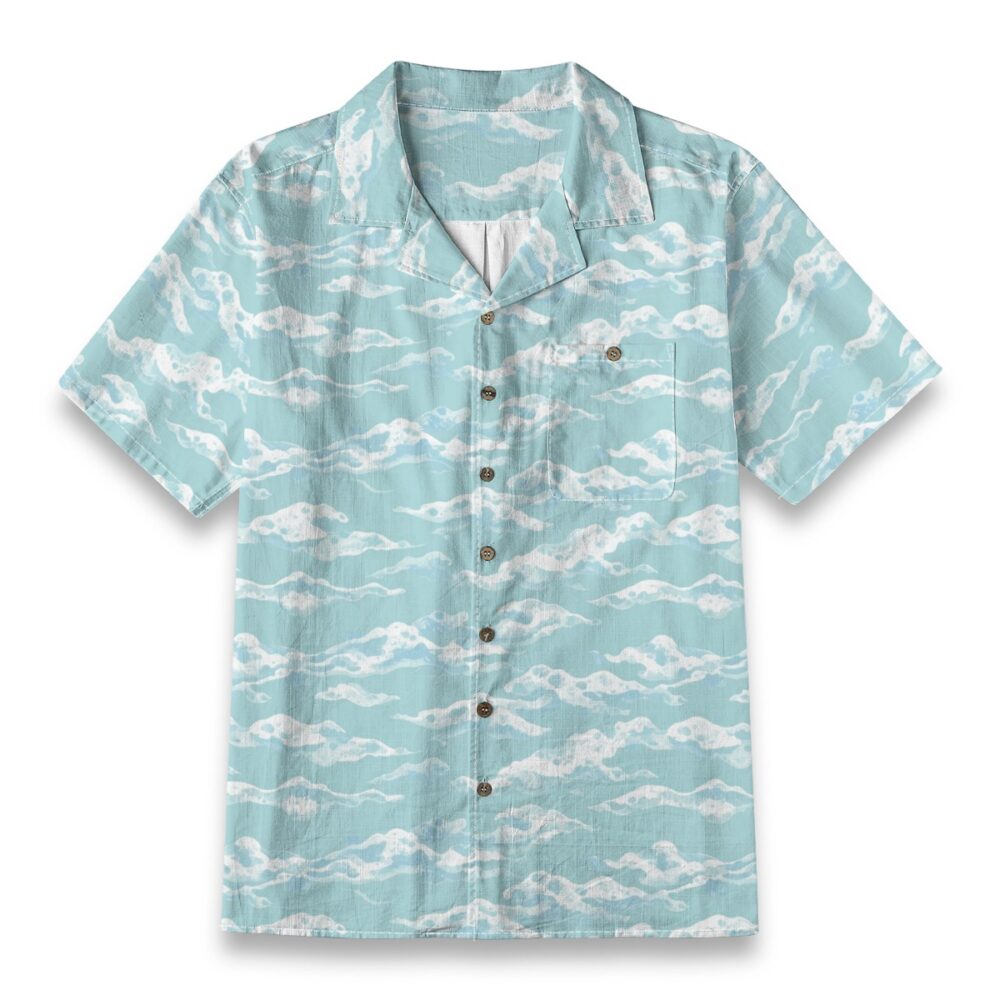 Foam Tide Layers Soft Aqua Beach Shirt